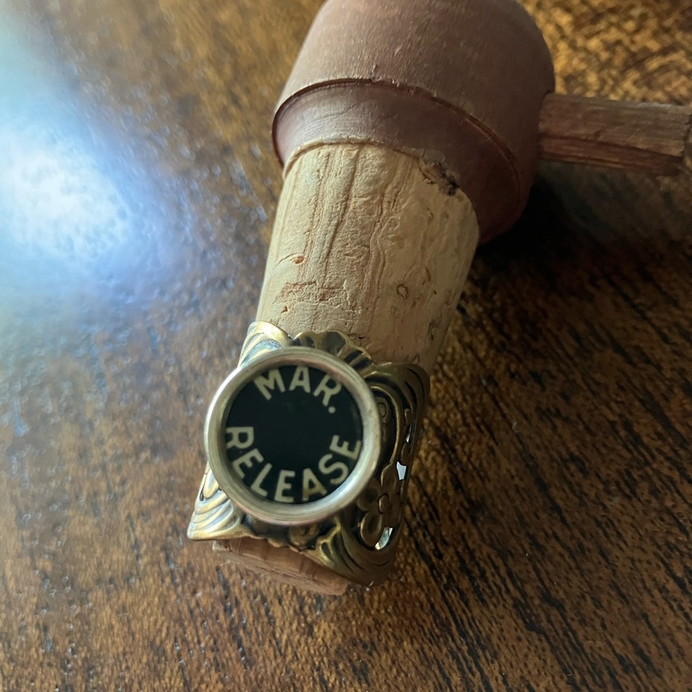 Typewriter key adjustable ring